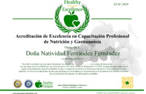 Acreditación de excelencia en capacitación profesional de nutrición y gastronomía